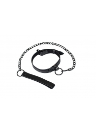 Черный ошейник Sin с поводком - Lola Games - купить с доставкой в Майкопе