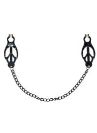 Зажимы на соски Darkside с цепочкой - Lola Games - купить с доставкой в Майкопе
