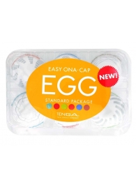 Набор из 6 мастурбаторов Tenga EGG Easy Beat с различным рельефом - Tenga - в Майкопе купить с доставкой