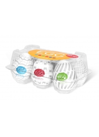 Набор из 6 мастурбаторов Tenga EGG Easy Beat с различным рельефом - Tenga - в Майкопе купить с доставкой