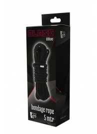 Черная веревка для шибари DELUXE BONDAGE ROPE - 5 м. - Dream Toys - купить с доставкой в Майкопе