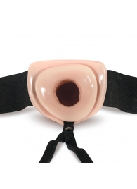 Телесный полый страпон Dr. Skin 6 Inch Hollow Strap On - 15,2 см. - Blush Novelties - купить с доставкой в Майкопе