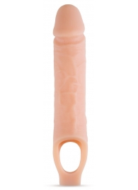 Телесный реалистичный фаллоудлинитель 10 Inch Silicone Cock Sheath Penis Extender - 25,4 см. - Blush Novelties - в Майкопе купить с доставкой