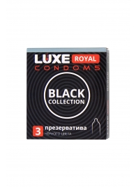 Черные презервативы LUXE Royal Black Collection - 3 шт. - Luxe - купить с доставкой в Майкопе
