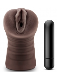 Коричневый мастурбатор-вагина Hot Chocolate Brianna - Blush Novelties - в Майкопе купить с доставкой