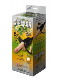 Пояс-трусики с 2 насадками Exotic-Sara - 16,5 см. - LOVETOY (А-Полимер) - купить с доставкой в Майкопе