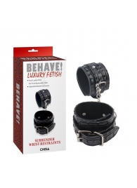 Черные наручники Surrender Wrist Restraints - Chisa - купить с доставкой в Майкопе