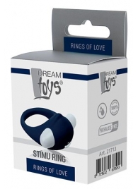 Гладкое синее эрекционное виброкольцо STIMU RING - Dream Toys - в Майкопе купить с доставкой