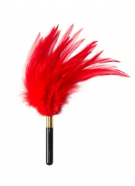 Красный перьевой тиклер Plume - 23 см. - Lola Lingerie - купить с доставкой в Майкопе