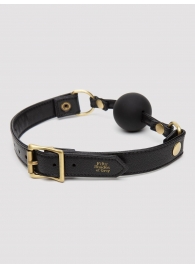 Черный кляп-шар Bound to You Faux Leather Ball Gag - Fifty Shades of Grey - купить с доставкой в Майкопе