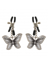 Зажимы на соски с бабочками Butterfly Nipple Clamps - Pipedream - купить с доставкой в Майкопе