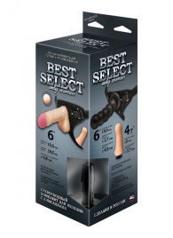 Черный пояс для женщин BEST SELECT с 3 насадками - LOVETOY (А-Полимер) - купить с доставкой в Майкопе