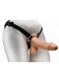 Реалистичный фаллос на регулируемых трусиках с кольцом - 17,5 см. - LOVETOY (А-Полимер) - купить с доставкой в Майкопе