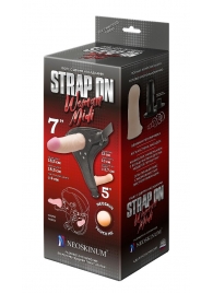 Реалистичный страпон Woman Midi с вагинальной пробкой - 19 см. - LOVETOY (А-Полимер) - купить с доставкой в Майкопе