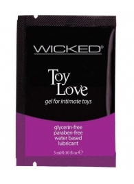 Лубрикант на водной основе для использования с игрушками WICKED Toy Love - 3 мл. - Wicked - купить с доставкой в Майкопе