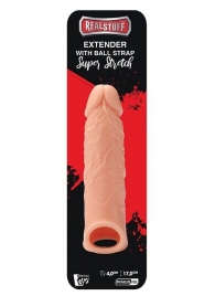 Телесная насадка EXTENDER WITH BALL STRAP 6.5 - 17 см. - Dream Toys - в Майкопе купить с доставкой