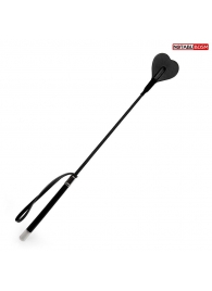 Черный стек с наконечником-сердечком - 54 см. - Notabu - купить с доставкой в Майкопе