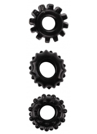 Набор из 3 черных эрекционных колец SET OF 3 COCKRINGS - Dream Toys - в Майкопе купить с доставкой