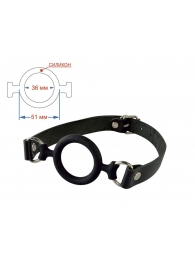 Черный кляп-рамка на регулируемых ремешках - Sitabella - купить с доставкой в Майкопе