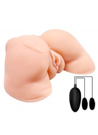 Телесная вибровагина Julie с 2 рабочими отверстиями - Baile - в Майкопе купить с доставкой