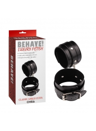 Черные оковы Classic Ankle Cuffs - Chisa - купить с доставкой в Майкопе