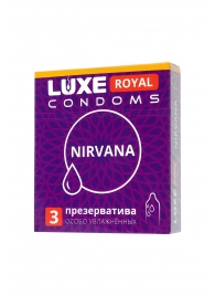 Презервативы с увеличенным количеством смазки LUXE Royal Nirvana - 3 шт. - Luxe - купить с доставкой в Майкопе
