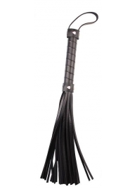 Черная многохвостая плеть Pleasure Whip - 46 см. - Chisa - купить с доставкой в Майкопе