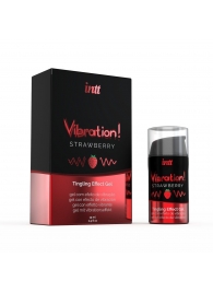 Жидкий интимный гель с эффектом вибрации Vibration! Strawberry - 15 мл. - INTT - купить с доставкой в Майкопе