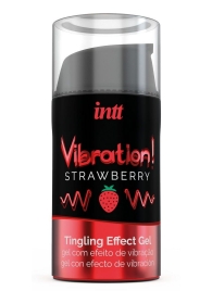 Жидкий интимный гель с эффектом вибрации Vibration! Strawberry - 15 мл. - INTT - купить с доставкой в Майкопе