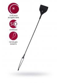 Черный гладкий стек с тонкой ручкой - 48 см. - ToyFa - купить с доставкой в Майкопе