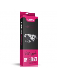 Серебристая плетка Struggle My Flogger с черной ручкой - 45 см. - Lovetoy - купить с доставкой в Майкопе