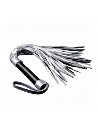 Серебристая плетка Struggle My Flogger с черной ручкой - 45 см. - Lovetoy - купить с доставкой в Майкопе