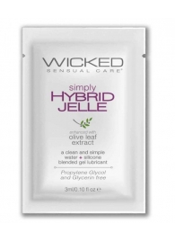 Гель-лубрикант на водно-силиконовой основе Simply Hybrid Jelle - 3 мл. - Wicked - купить с доставкой в Майкопе