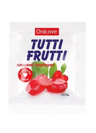 Гель-смазка Tutti-frutti со вкусом барбариса - 4 гр. - Биоритм - купить с доставкой в Майкопе
