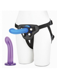 Страпон унисекс Beginners Strap-On с 2 насадками - 15 и 13 см. - Lux Fetish - купить с доставкой в Майкопе
