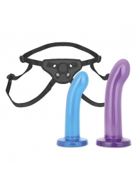 Страпон унисекс Beginners Strap-On с 2 насадками - 15 и 13 см. - Lux Fetish - купить с доставкой в Майкопе