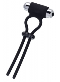 Черное эрекционное лассо на пенис Jat - A-toys - в Майкопе купить с доставкой