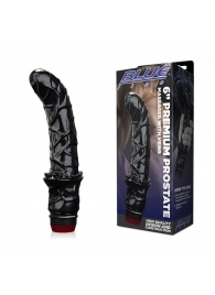 Черный вибромассажер простаты 6  Premium Prostate Massager - BlueLine - в Майкопе купить с доставкой