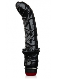 Черный вибромассажер простаты 6  Premium Prostate Massager - BlueLine - в Майкопе купить с доставкой