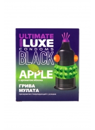 Черный стимулирующий презерватив  Грива мулата  с ароматом яблока - 1 шт. - Luxe - купить с доставкой в Майкопе