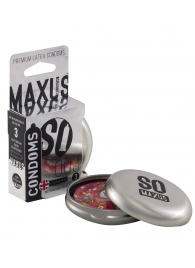 Экстремально тонкие презервативы в железном кейсе MAXUS Extreme Thin - 3 шт. - Maxus - купить с доставкой в Майкопе