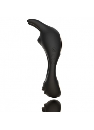 Черное эрекционное кольцо с двумя моторами Zeus Dual Vibe Cock Ring - FeelzToys - в Майкопе купить с доставкой