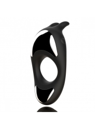 Черное эрекционное кольцо с двумя моторами Zeus Dual Vibe Cock Ring - FeelzToys - в Майкопе купить с доставкой