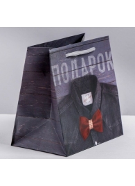 Ламинированный квадратный пакет «Мужской стиль» - 14 х 14 х 9 см. - Сима-Ленд - купить с доставкой в Майкопе