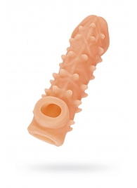Телесная закрытая насадка с пупырышками Cock Sleeve Size M - 15,6 см. - KOKOS - в Майкопе купить с доставкой
