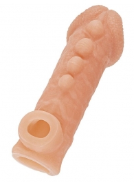 Телесная закрытая насадка с шишечками Cock Sleeve Size L - 17,6 см. - KOKOS - в Майкопе купить с доставкой