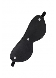 Черная кожаная маска Anonymo с мягким подкладом - ToyFa - купить с доставкой в Майкопе