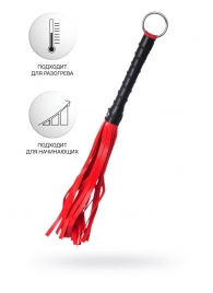 Красно-черный флоггер Anonymo - 28 см. - ToyFa - купить с доставкой в Майкопе