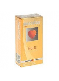 Презервативы Masculan Ultra Gold с золотым напылением и ароматом ванили - 10 шт. - Masculan - купить с доставкой в Майкопе