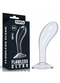 Прозрачный стимулятор простаты Flawless Clear Prostate Plug - 15 см. - Lovetoy - в Майкопе купить с доставкой